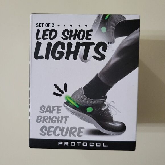 Protocol LED Shoe Heel Clips Jogging Flashing Night Cycling Safety - Picture 1 of 11